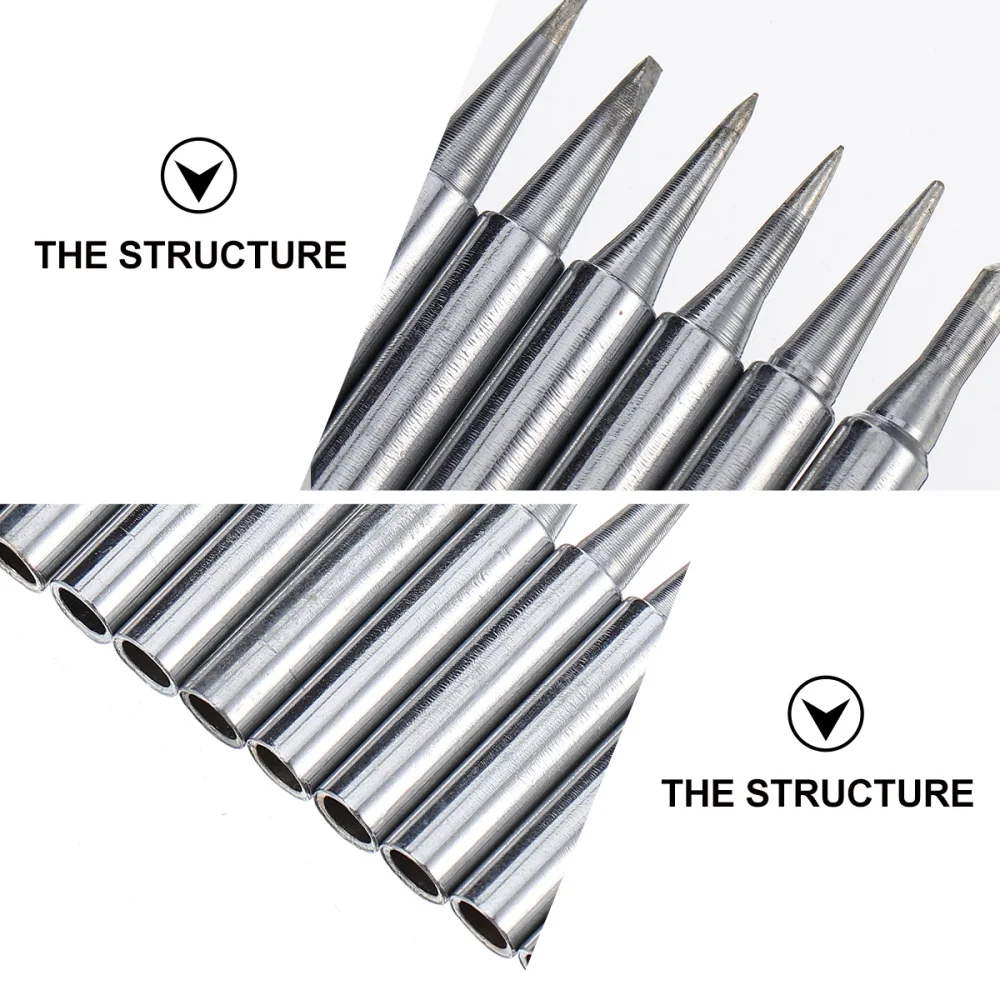 

12pcs/set Soldering Iron Tip Replacement Copper Anti-corrosion Soldering Tip