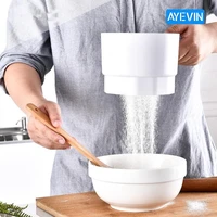 1pcs electric flour sieve hand held plastic baking powder screen stainless steel inner core pastry toasting kitchen tools