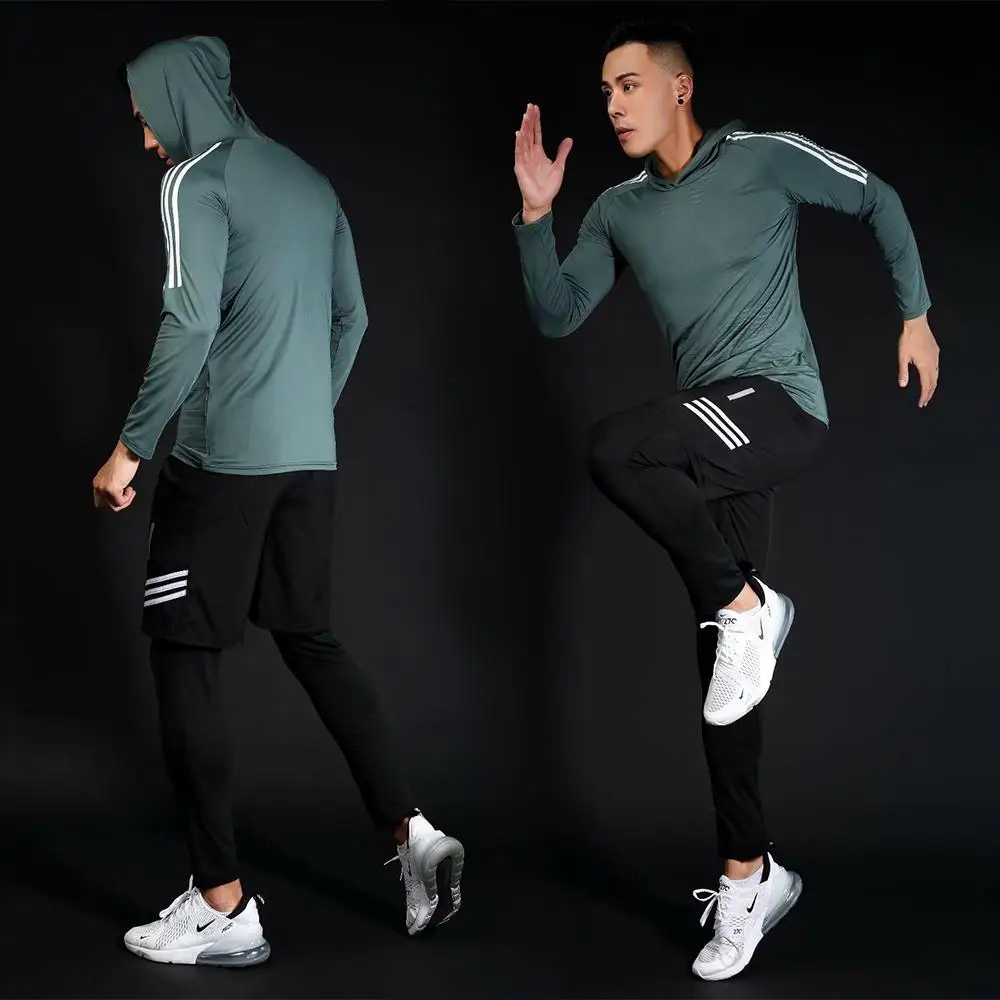 Новая популярная Комплексная быстросохнущая футболка для тренировок Мужская