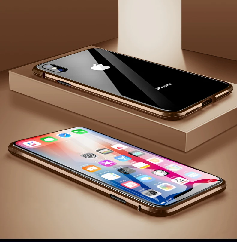 Магнитная Адсорбция металлический корпус для Xiaomi 9 Lite SE 9T Pro 8 6X A2 CC9 CC9e Note 7 Pro F1 Redmi K20 Pro двухсторонняя, для стекла крышка