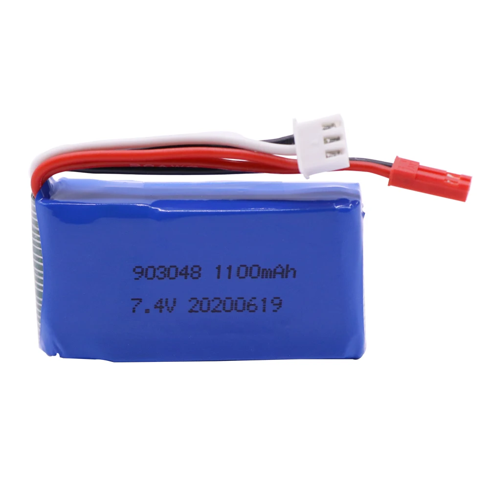 7 4 V 1100mAh 903048 Lipo батарея JST вилка для Wltoys V353 A949 A959 A969 A979 k929 RC Дрон автомобили лодки