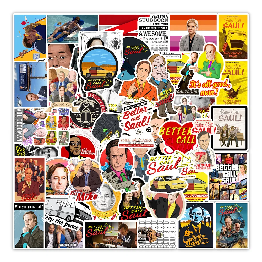 50 шт./лот наклейки с надписью Better Call Saul Классическая драматическая наклейка на