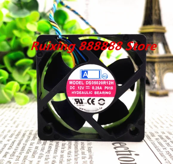 

5CM 5020 DS05020R12H 12V 0.25A 2-wire 3-wire 4-wire speed regulation silent fan