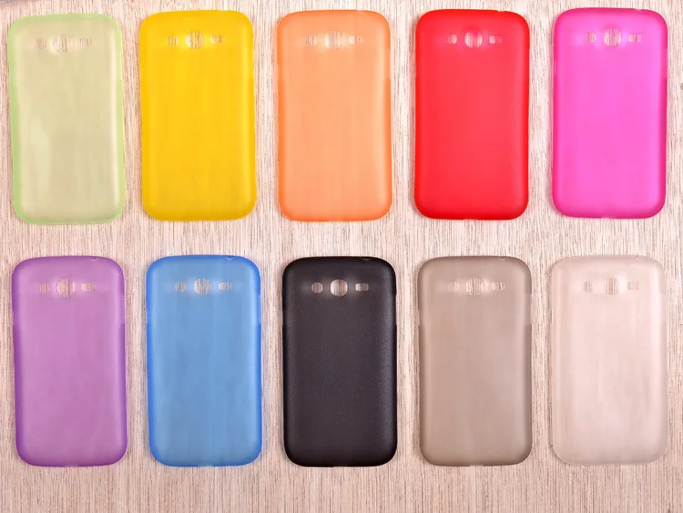Отличная цена ультра тонкий полупрозрачный чехол для Samsung Galaxy Grand i9082 мягкий