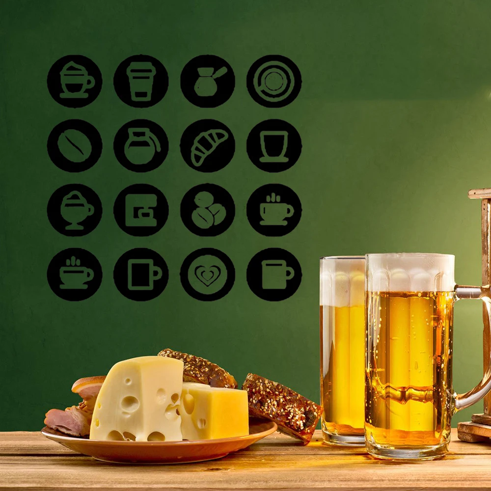 3D Кофе квас Наклейка на стену табличка для кафе снэк бар хлебобулочные обои