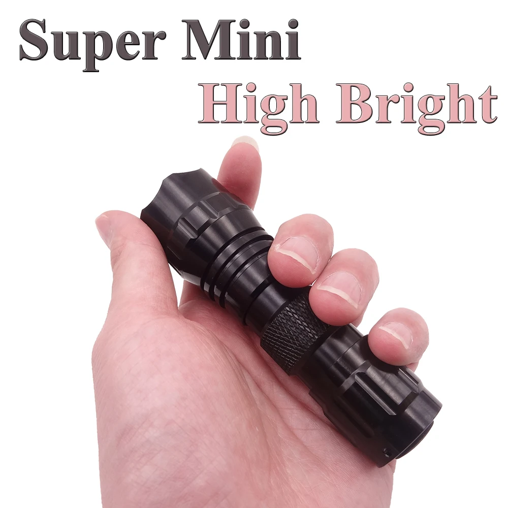 Супер Мини WF-501A фонарик XM-L2 10W небольшая Портативный высокое яркий фонарь CR123A 16340