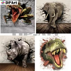 Алмазная живопись 5D полный квадраткруглая дрель слон, носорог динозавр Алмазная Картина Вышивка крестом мозаика настенное искусство Z305