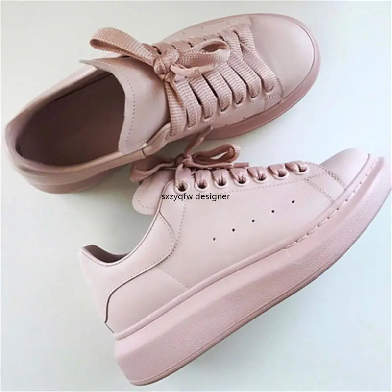 Женские кроссовки на плоской подошве с круглым носком Обувь платформе Женская