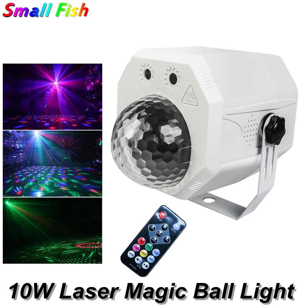 4 шт./лот новинка LED Crysta Laserl магический шар 10 Вт мини RGB сценическое освещение лампа