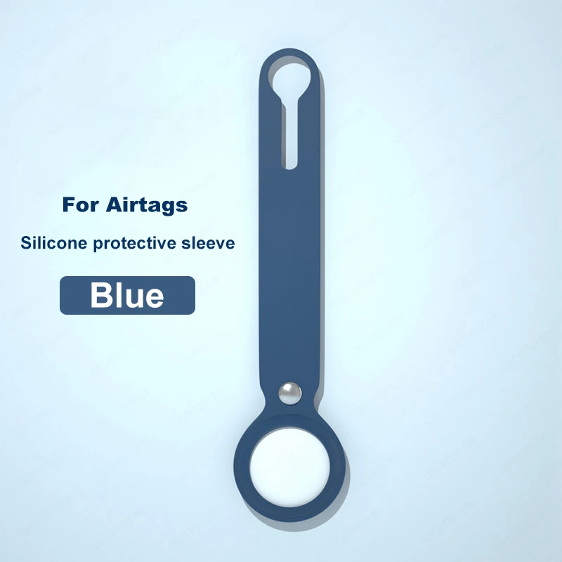 

Suitable For Apple Airtags Locator Silicone Protect Sleeve Metal Ring Buckle Soft Shell Case For Air tags Locator Tracker Device