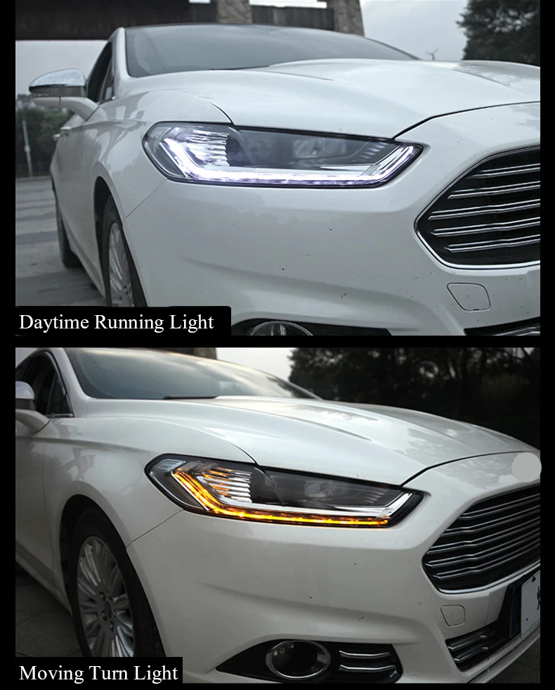 Автомобильный Стайлинг для Ford Fusion фар 2013- Mondeo светодиодный головной фонарь H7 D2H Hid динамический сигнал биксеноновый светодиодный луч аксессуары