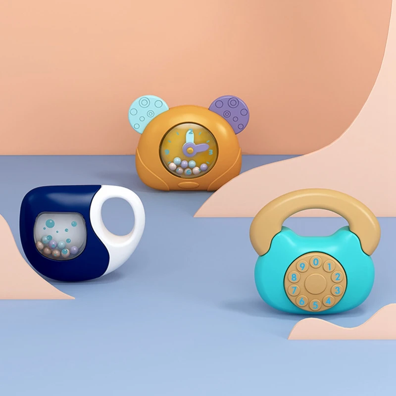 

6 Pcs Baby Toy Rattle Set Shaking Bell and Grabing Sensory Teething Spining Toy for Infant Toddlers 0-3 Years Old