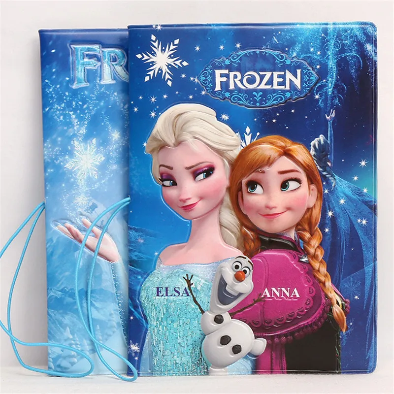 

Disney Frozen Elsa Anna Stereo Card Holder Passport Set 3D ID Card Set Passport Holder business card holder card