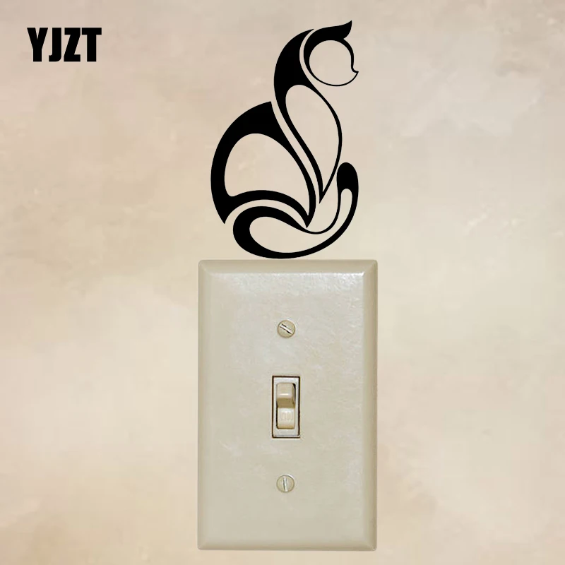 

YJZT личность, с изображением лисички виниловые наклейки в виде Фотообоев c переводными картинками мультфильм шаблон домашний декор комнаты ...