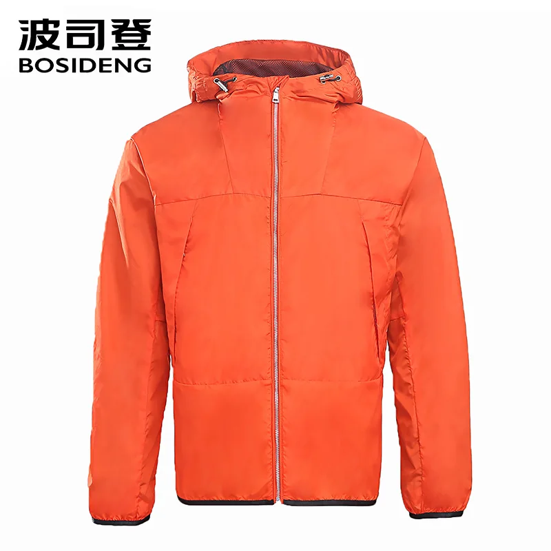 

Bosideng весенне-летняя новая куртка-бомбер мужская уличная ветровка с капюшоном Тонкая Повседневная куртка на молнии с защитой от солнца B1705015F