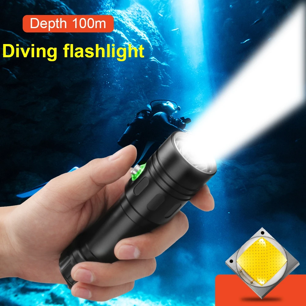 

Most Powerful Professional Diving Led Flashlight 100m Underwater Light Scuba Dive Torch Rechargeable Xm L2 Hand Lamp 26650 18650