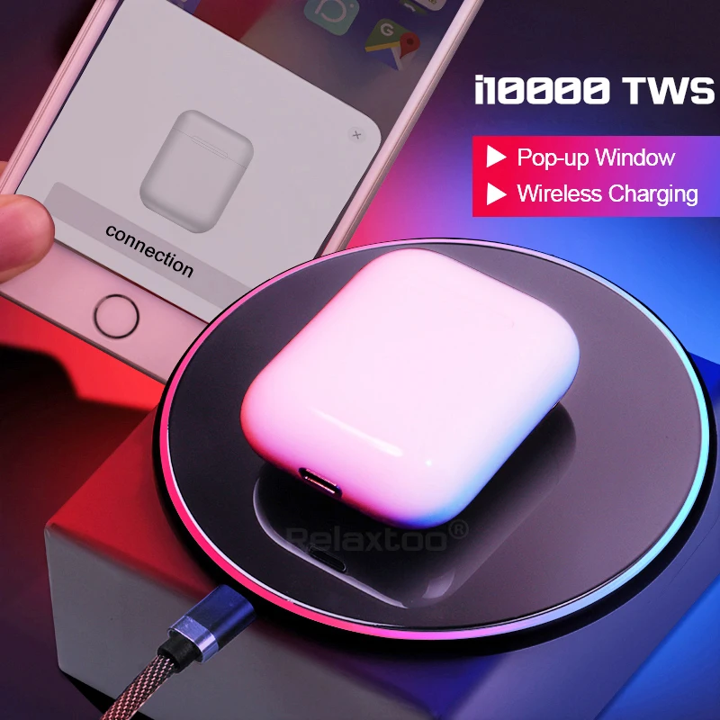 I10000 tws беспроводные наушники bluetooth гарнитура невидимые наушники для всех смартфонов pk i100 i200 i500 i800 i900 i1000 i9000 tws