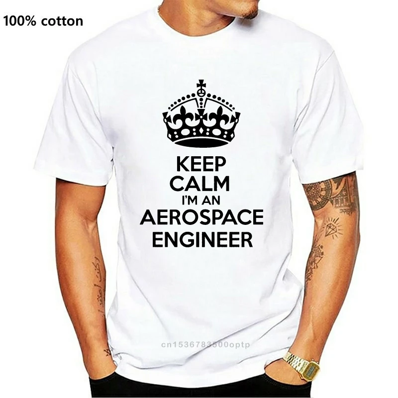 

Новинка, Мужская футболка с надписью keep calm, я аэрокосмический инженер, Забавный юмор, футболка с принтом на день рождения, мужские топы с кор...
