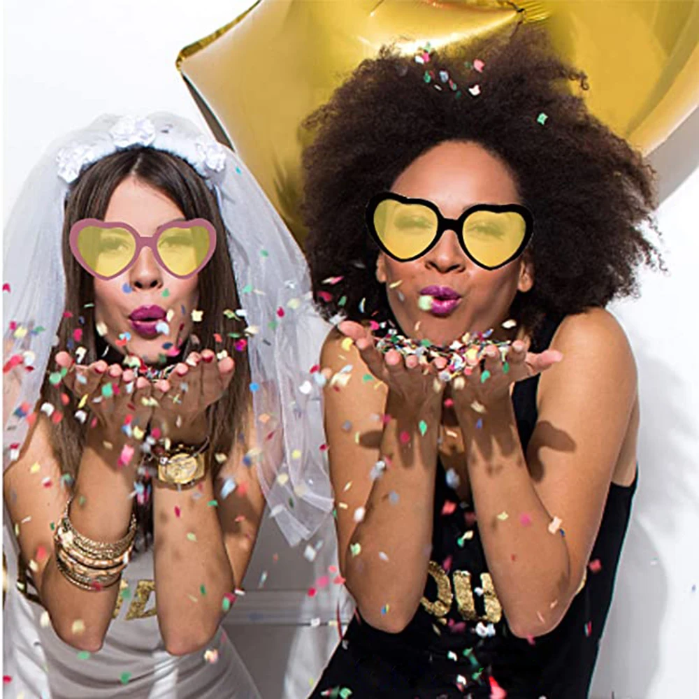 Женские солнцезащитные очки с дифракцией в форме сердца