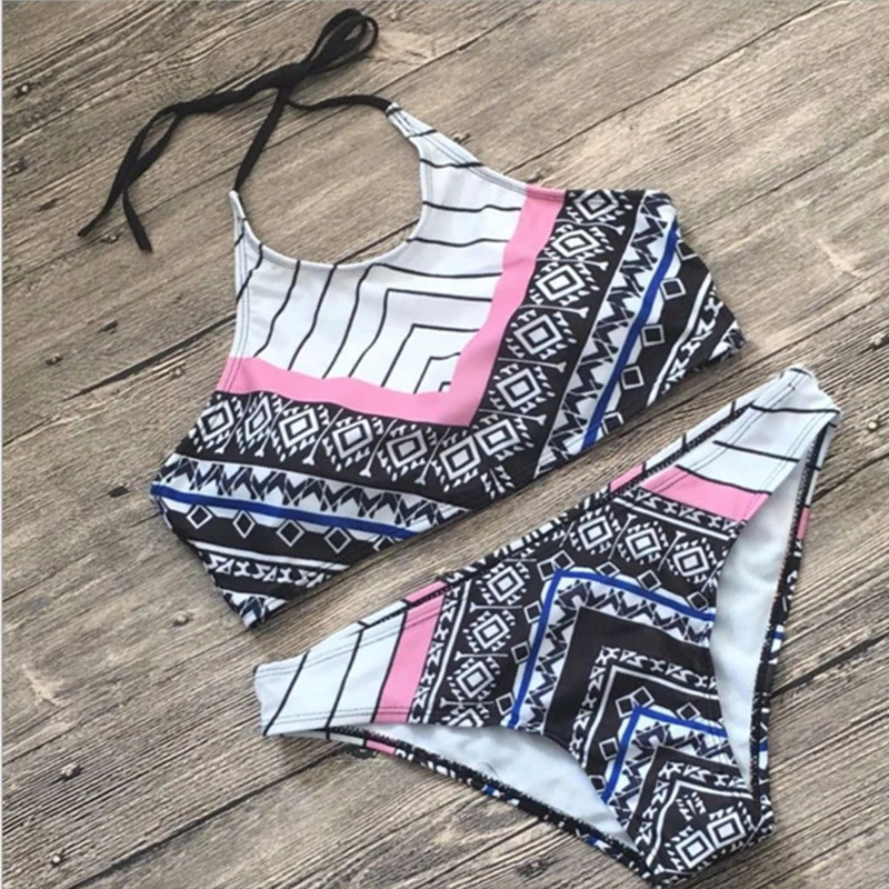 

Прямая расширение утолщение хит сезона в Европа и Америка сексуальное Новое поступление женские бикини купальник купальники с принтами