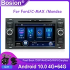 Автомагнитола Bosion, мультимедийный проигрыватель для Ford Mondeo S-max Focus C-MAX, Galaxy, Fiesta, transit, Fusion, Connect, kuga, CarPlay, DSP, GPS