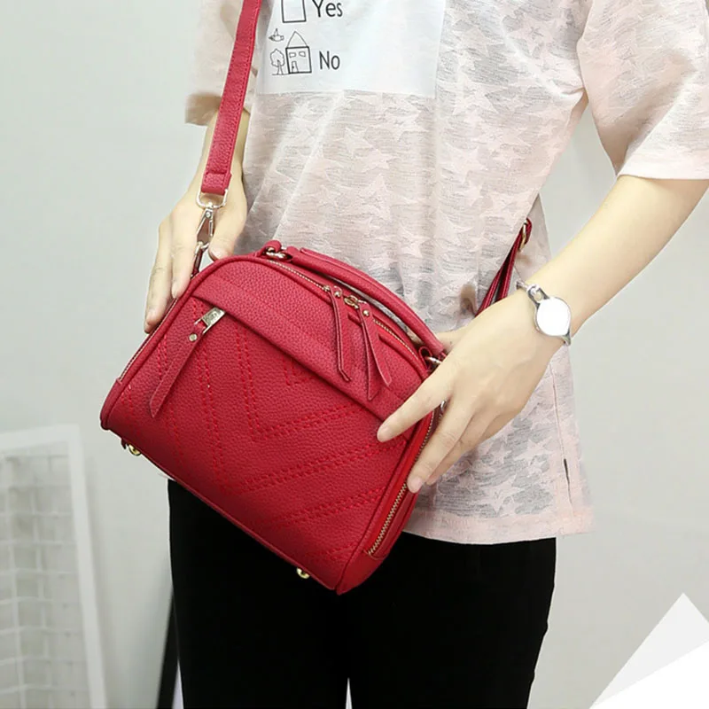 

Women's Fashion Shoulder Bag Leather Shopping Crossbody Commuter Bags Casual Solid Color All-match Small and Medium Handbags