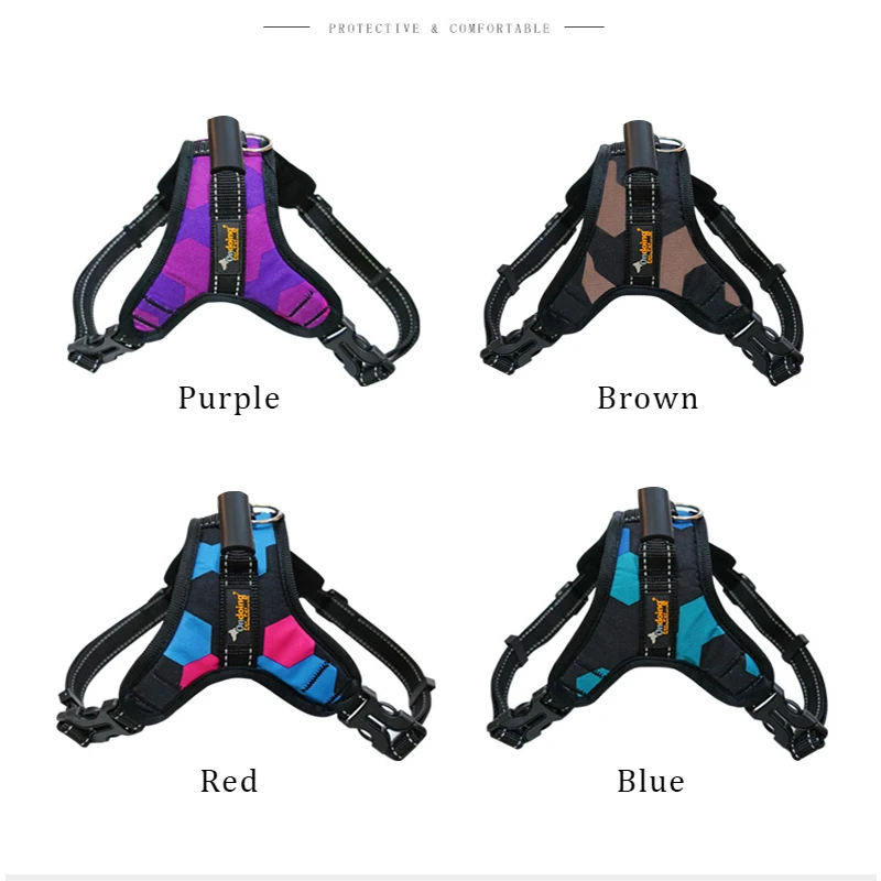 

Nylon Football Pattern Dog Harness Reflective Breathable Mesh Pad Dog Harness and Leash Set Small Medium Large Dog Harness Vest