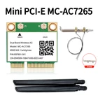 1200 Мбитс Беспроводной MC-AC7265 Wi-Fi кард-Половина Mini PCI-E 2,4 г5 ГГц Wi Fi Bluetooth 4,2 адаптер 802.11ac IPEX Настольный набор антенны 7260HMW