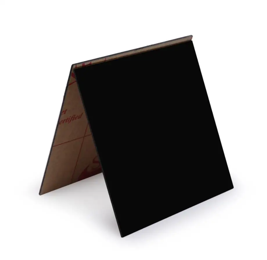 Двухсторонний матовый черный акриловый лист матовая непрозрачная панель из