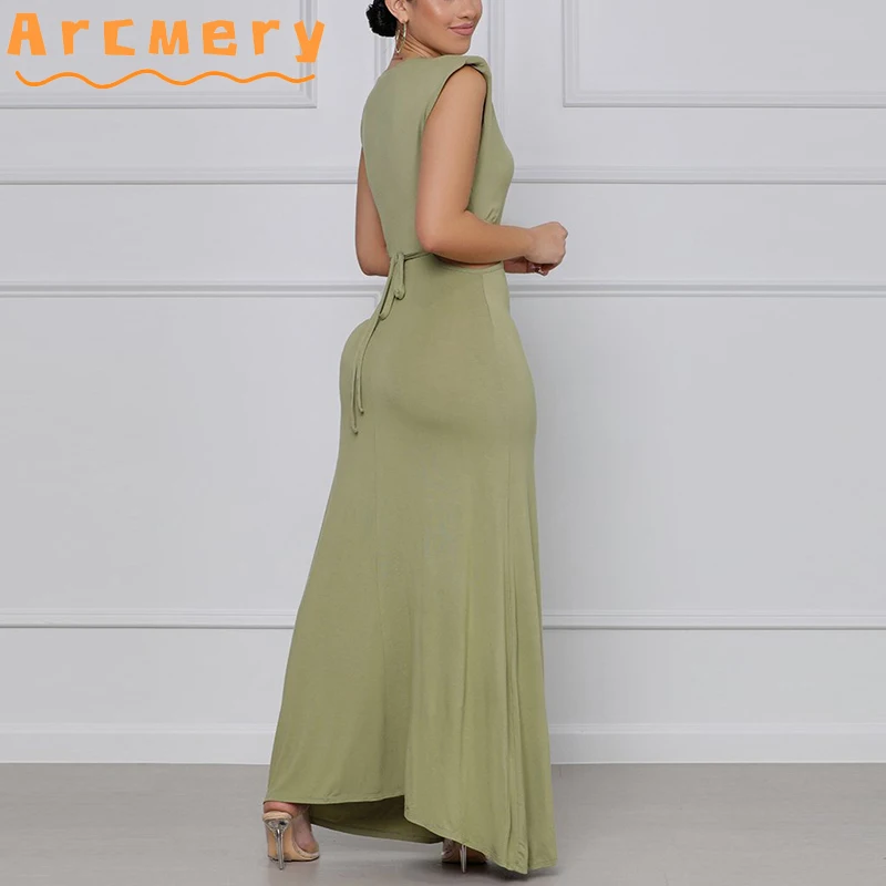 

Women Short Sleeve Hollow Out Solid Maxi Casual Dress
