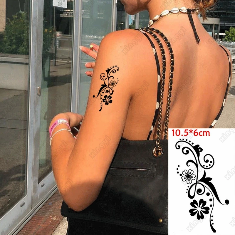 Черная бумага для резки бабочки сердца татуаж рук водонепроницаемый временная