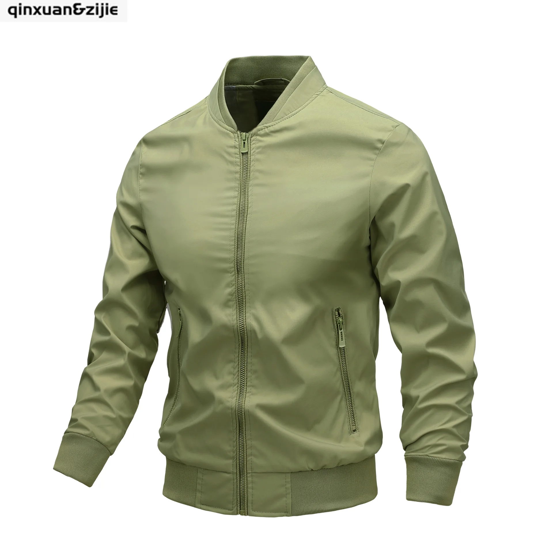 

Q&Z New Autumn Winter Men's windbreaker Jackets Men Sports Casual Business Solid Simple Slim Fit Mens Jacket Men Clothing 2021