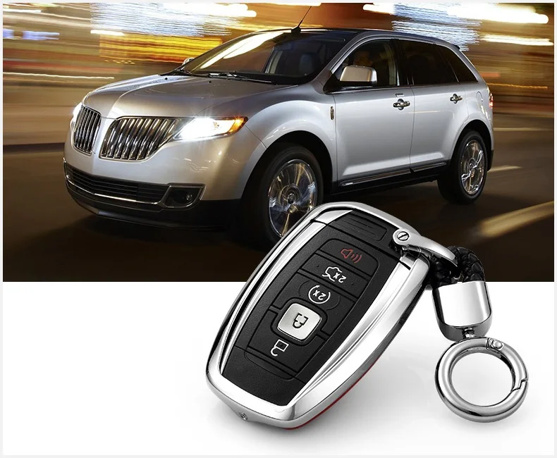 Чехол для автомобильного ключа чехол из натуральной кожи оцинкованный сплав Ford