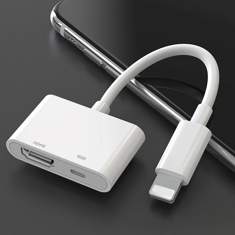 Для перехода от разъема Lightning к HDMI конвертер адаптер 1080P цифровой av зарядки