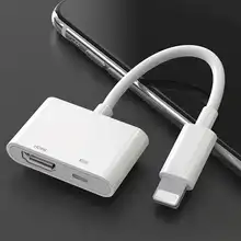Для перехода от разъема Lightning к HDMI конвертер адаптер 1080P цифровой av-адаптер Lightning зарядки Выбрать Аксессуары для мобильных телефонов для iPhone ...