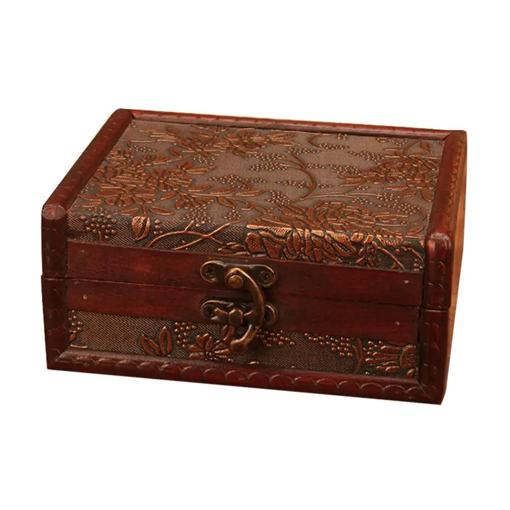 

HOT SALES！！！New Arrival Lockable Wooden Jewelry Storage Box Case Necklace Earrings Holder Organizer