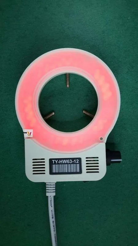 

Pink Color 60pcs LED Lamps Light Microscope 63mm Diameter Ring Bulb Lamp Light Source for Biological Stereo Microscope 90-240V