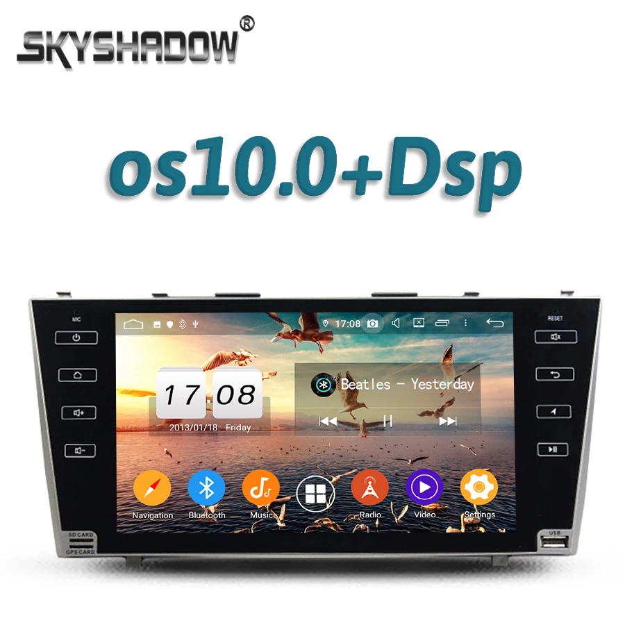 720P Автомобильный DVD мультимедийный плеер 9 &quotAndroid 10 4 Гб RAM Wifi RDS радио GPS DVR камера
