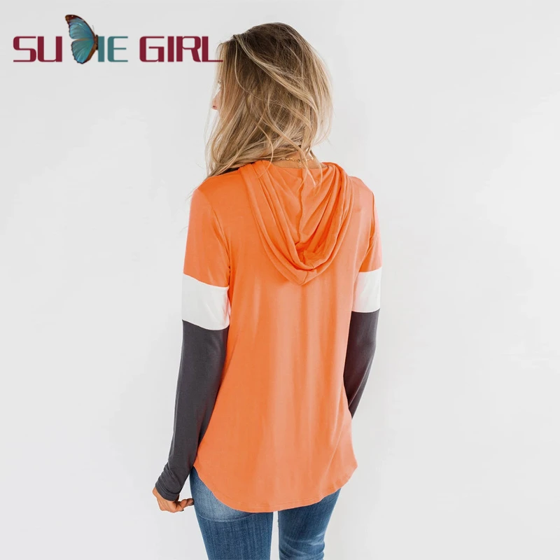

SUDIE Girl 2020 winter retro style ladies long-sleeved hooded halloween print top hooded new products