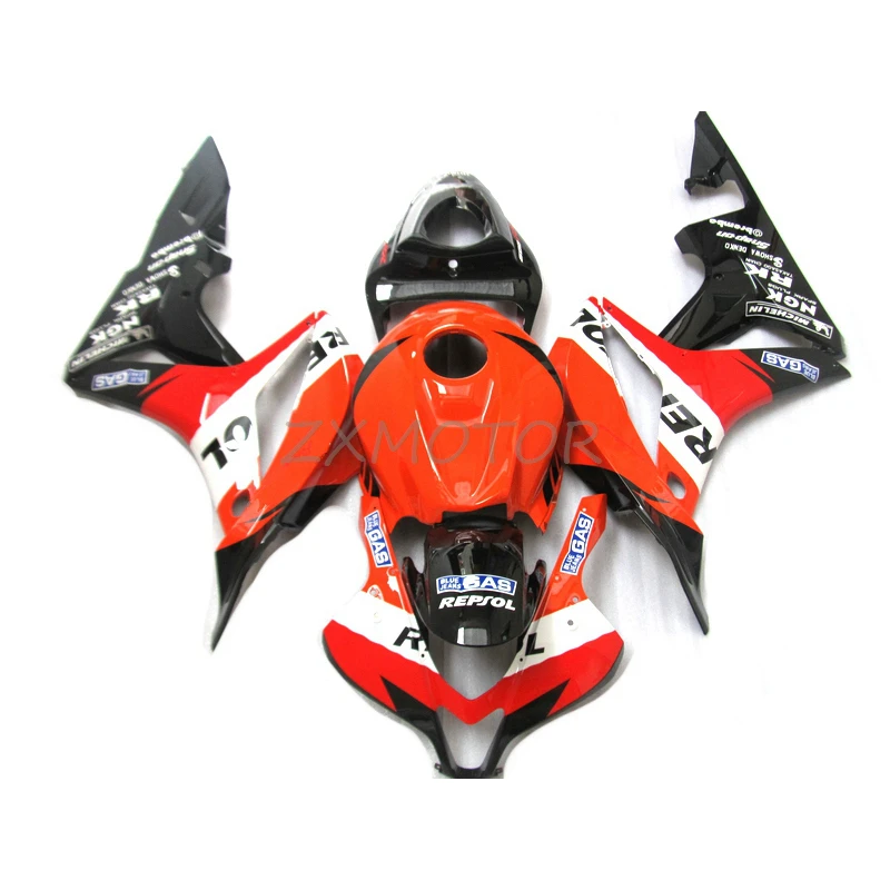 

Plastic For Honda CBR600RR F5 2007 2008 Customize Paint Fairing cbr600rr f5 07 CBR 600 RR 08 Orange White Black fairings ZX18