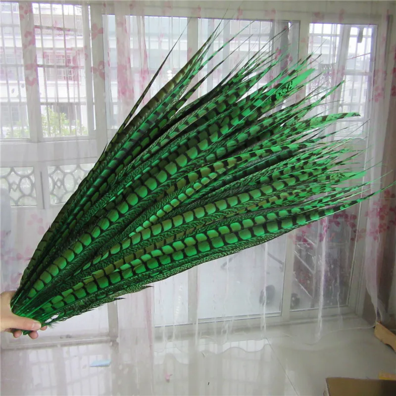 Plumas De cola De fais&aacute;n para manualidades, Plumas De 27-32 pulgadas/67-80cm para manualidades, bricolaje, boda, hogar, celebraci&oacute;n, Faisan De Plume, 50 unids/lote-2