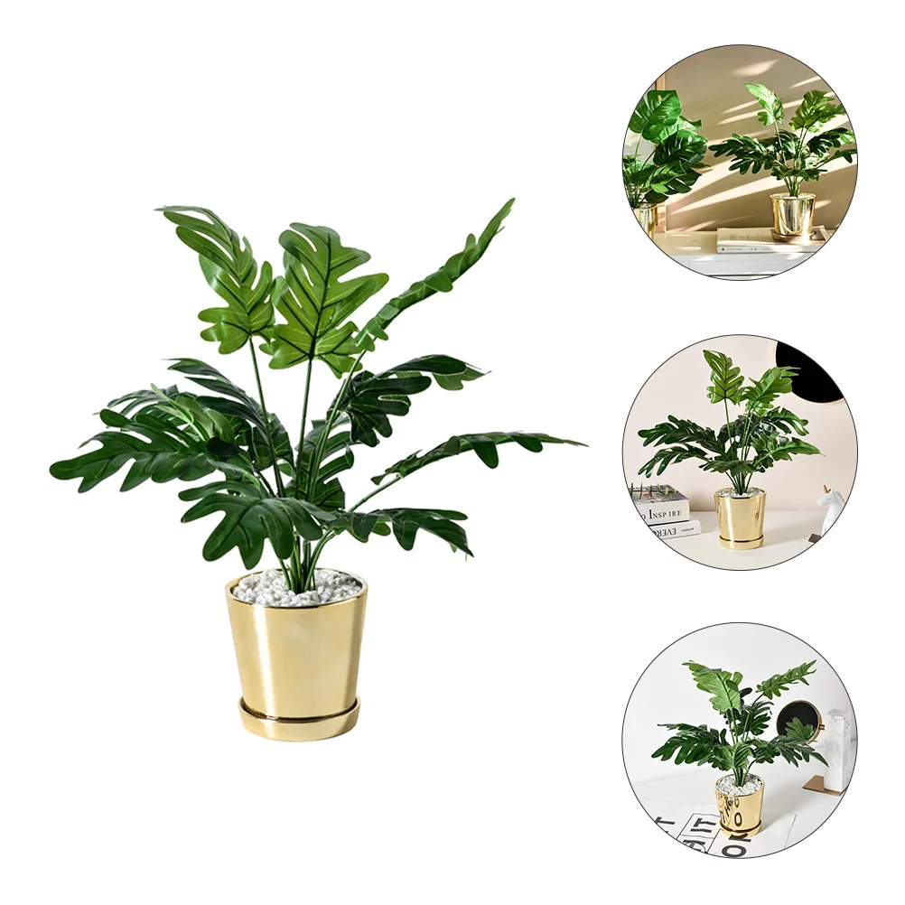 

1pc Simulation Green Plant Bonsai Potted Green Plant Home Decoration Bonsai