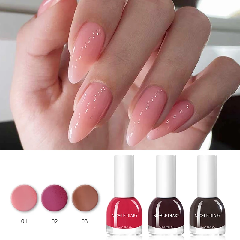 Лак NICOLE DIARY для ногтей на водной основе 8 мл летний авокадо зеленая Блестящие