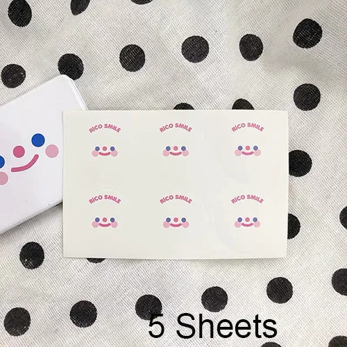 Pink C Sheets Happy monkey 5 листов/упаковка Kawaii стикер s для Слим коробка наклейка с милым рисунком для слизи контейнеры банки DIY Декор Подарочная игрушка - Цвет: Pink C Sheets