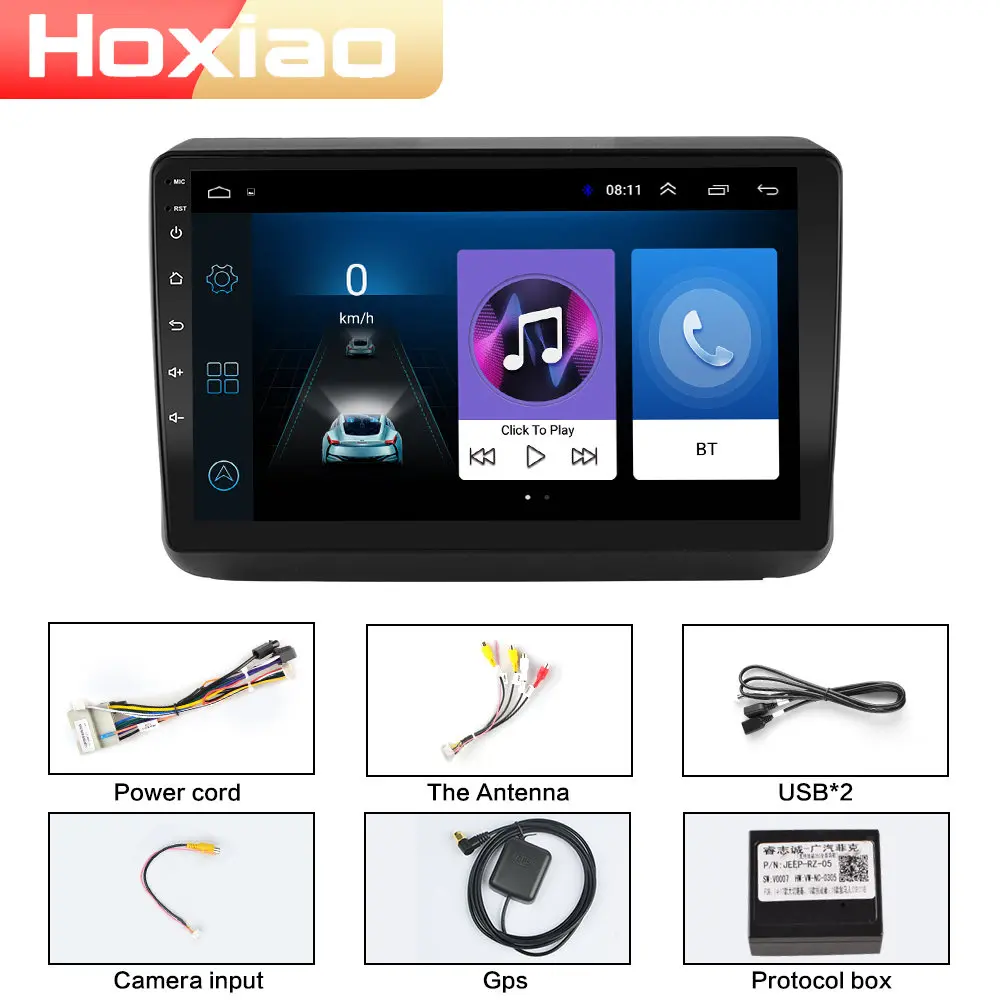 Автомагнитола 2 Din с 4G Android мультимедийный видеопроигрыватель навигация GPS для Jeep