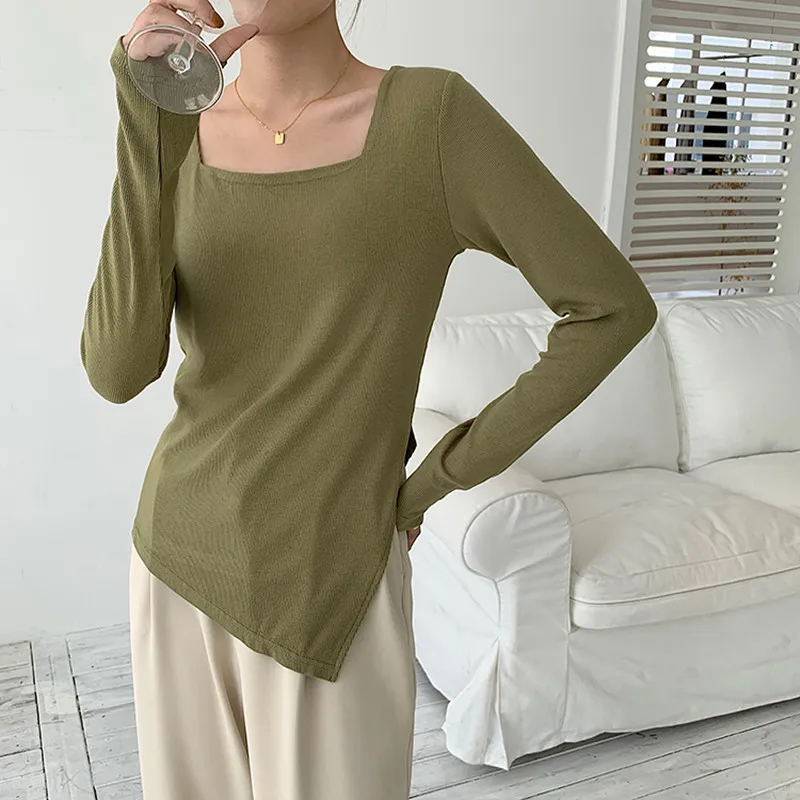 Футболка Alien Kitty Женская с квадратным вырезом модный однотонный Повседневный