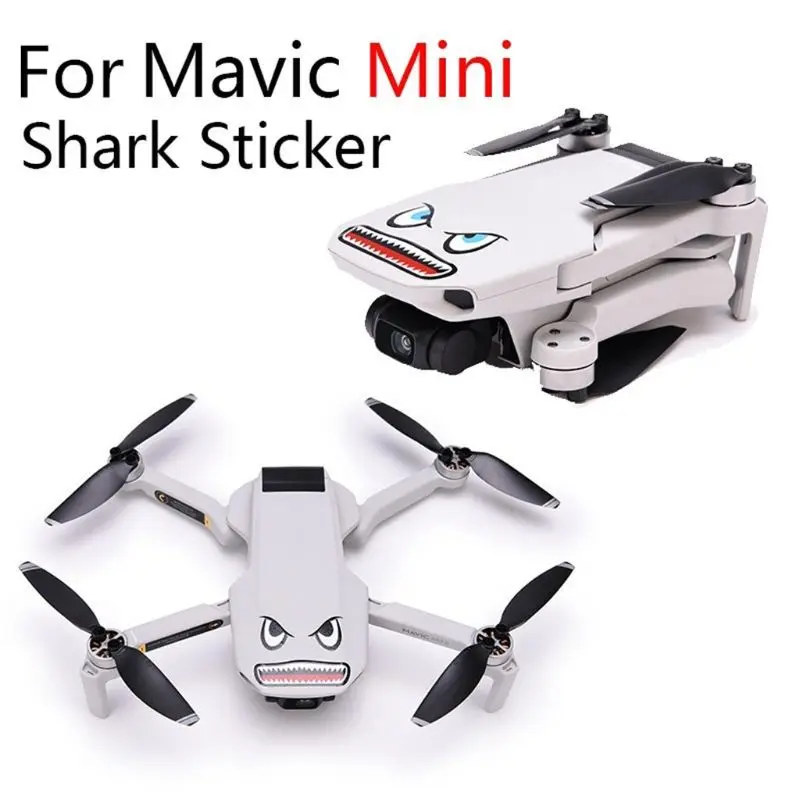 

1Set Drone Battery Body Sticker Aircraft Shark Sticker Adhesive Art Decals for DJI Mavic Mini Drone Accessories