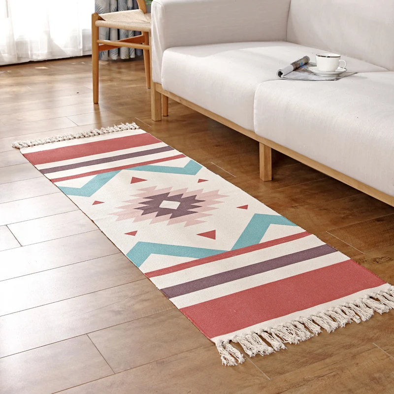 Скандинавский стиль смешанный хлопок волокна кисточки ретро ковер для дивана