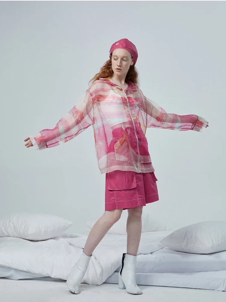 

IRINACH182 20SS NEW COLLECTION see through silk jacket women