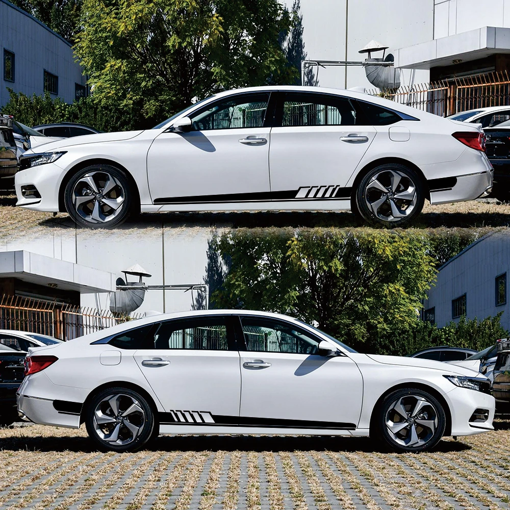 2 шт. автомобиль Стикеры s наклейки боковой двери с узором гусиные лапки узор